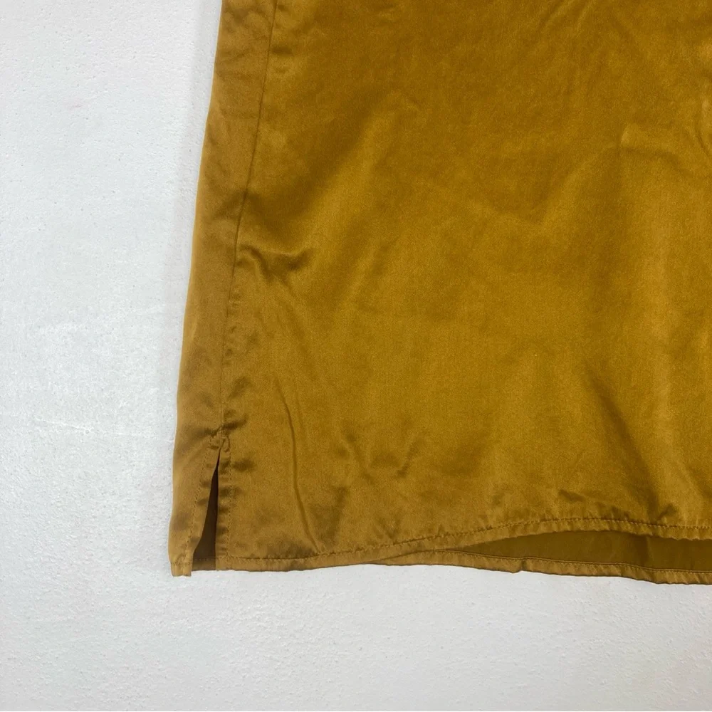 Eileen Fisher Silk Tank Top Size S/P Arnica Gold Camisole Office Casual - Picture 4 of 15